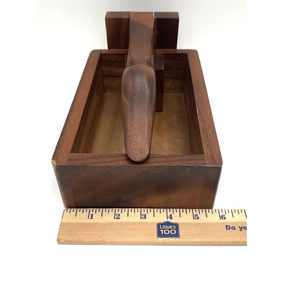 Vintage Nutcracker Duck / Goose Head Wooden Nutcracker Box / Napkin Holder - Picture 13 of 13